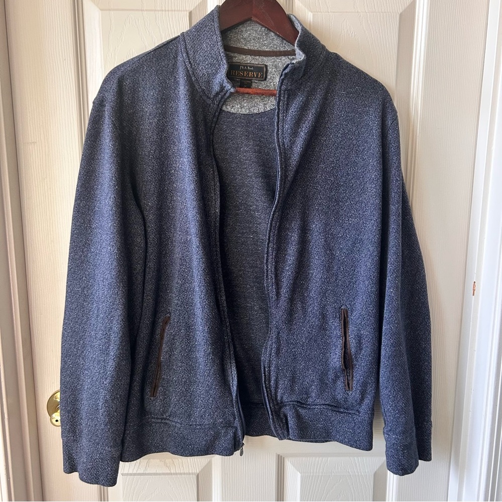 Jos. A. Bank Reserve Blue Zip Up Men’s Jacket, Medium
